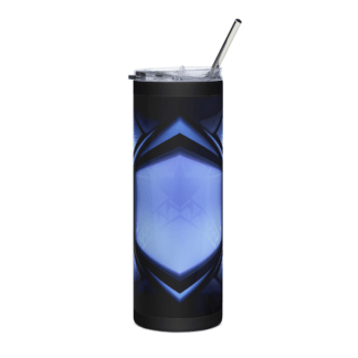 frosted blue diamond stainless steel tumbler