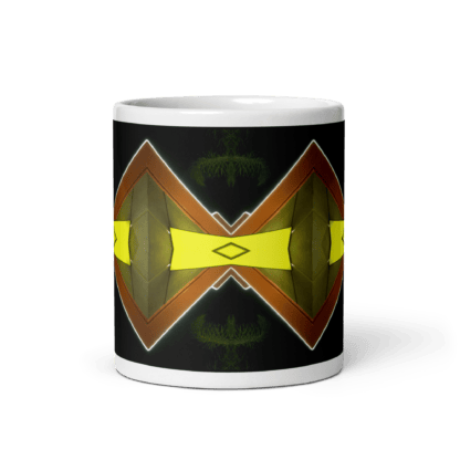 Neon Diamond Shades | Ceramic Coffee Mug | White | Full Image
