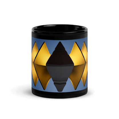 Deco Light | Black Ceramic Coffee Mug | Full Image
