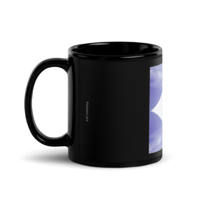 Flying | Black Ceramic Coffee Mug | Full Image