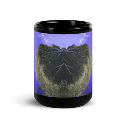 GeoVascular | Black Ceramic Coffee Mug | Full Image