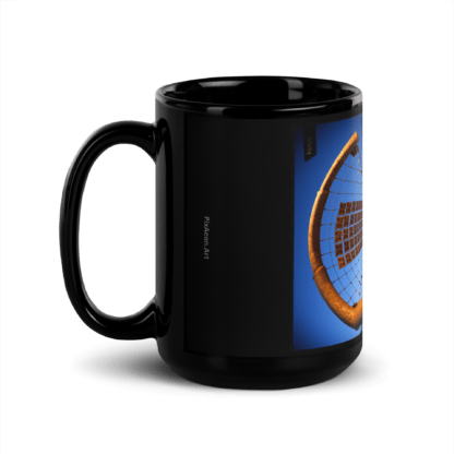 Slingshot | Black Ceramic Coffee Mug | Full Image