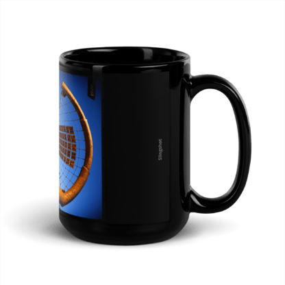 Slingshot | Black Ceramic Coffee Mug | Full Image