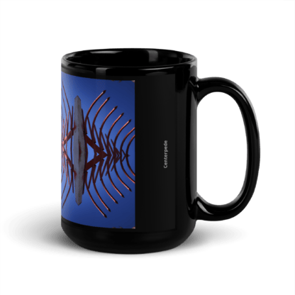 Centerpede | Black Ceramic Coffee Mug | Full Image