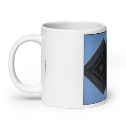 Bug Eyes | White Ceramic Coffee Mug | Full Image